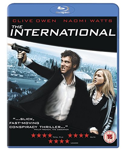 Blu-ray cover for "The International" featuring Clive Owen and Naomi Watts.