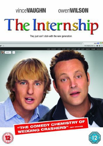 DVD cover for "The Internship" featuring Vince Vaughn and Owen Wilson.