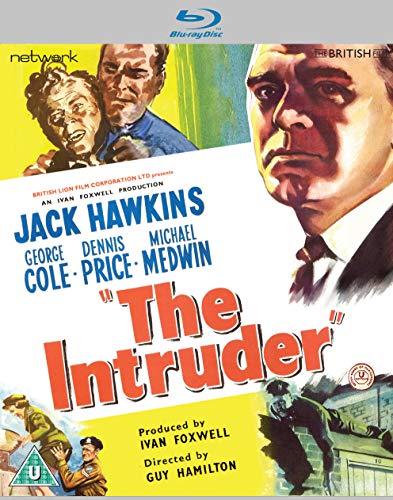Blu-ray cover for "The Intruder" featuring film stills and cast names.
