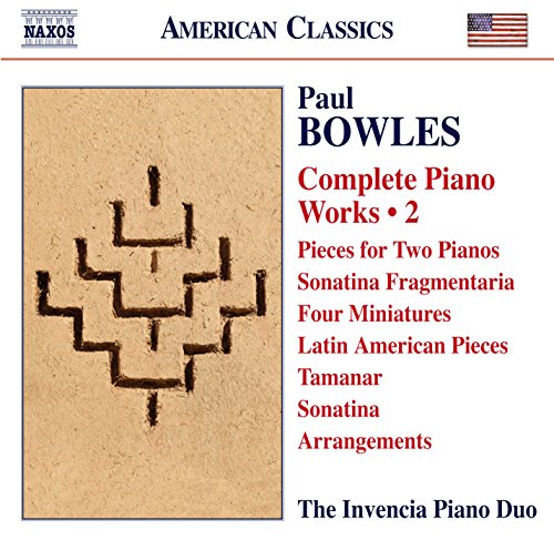 CD cover for Paul Bowles’ Complete Piano Works Vol. 2 by The Invencia Duo.