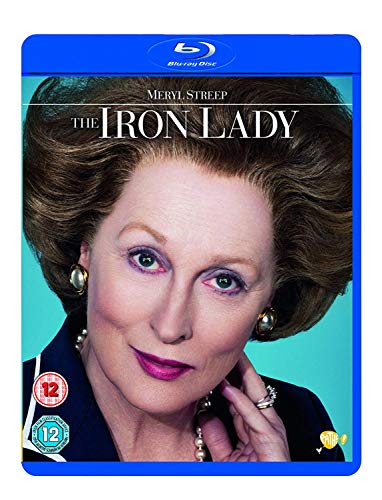 Blu-ray case for "The Iron Lady" featuring Meryl Streep as Margaret Thatcher.