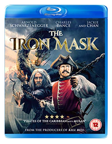 Blu-ray cover for "The Iron Mask" featuring actors and a dragon.