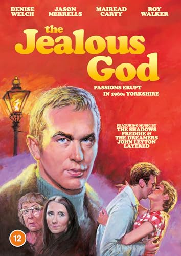 DVD cover for “The Jealous God” featuring a man’s portrait and couple.