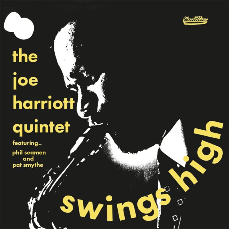 Record album cover: black and white portrait of Joe Harriott with bold text.