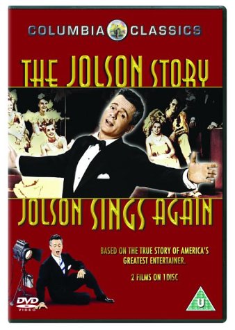 DVD cover for The Jolson Story and Jolson Sings Again featuring Al Jolson performing.