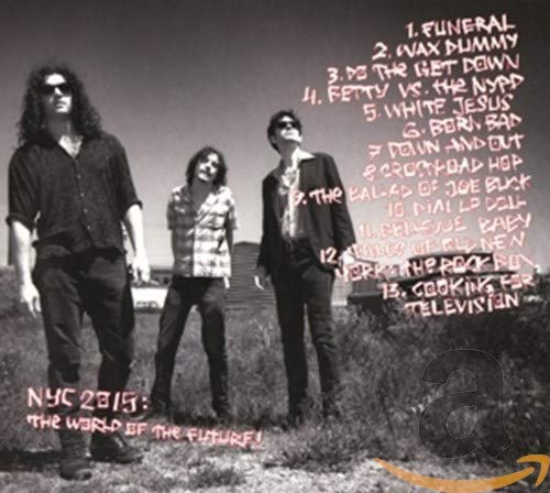 Black and white CD cover featuring The Jon Spencer Blues Explosion trio.