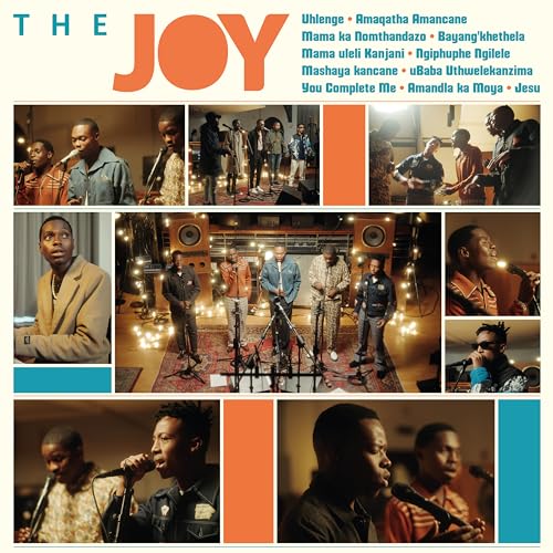 Album cover featuring the group The Joy with multiple photos of them performing music.