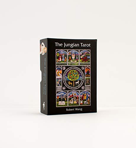Boxed tarot deck with colorful, illustrated cards and black spine text.