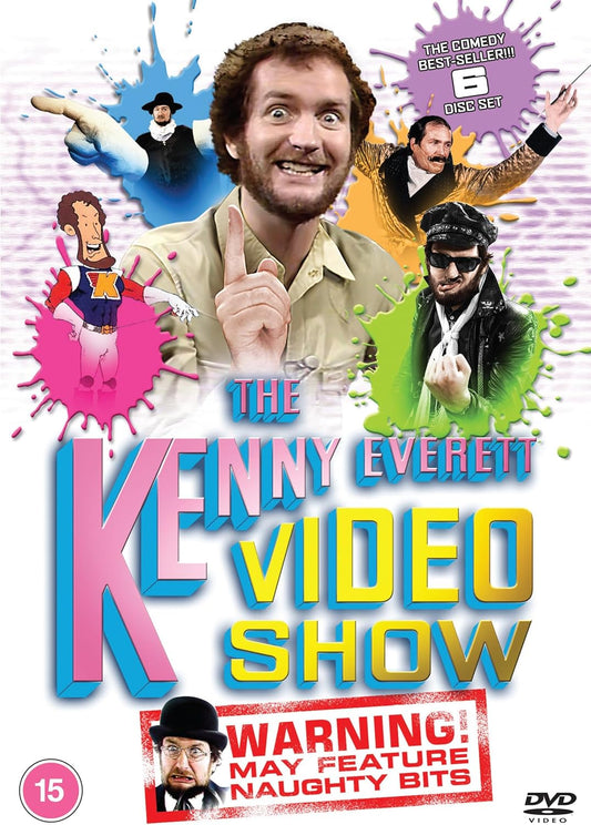 DVD cover for The Kenny Everett Video Show featuring multiple images of Kenny Everett.