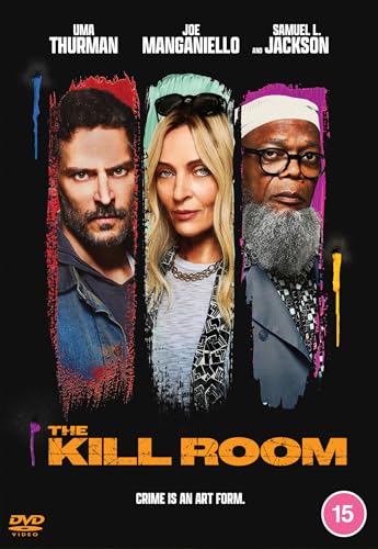 “The Kill Room” DVD cover featuring Thurman, Manganiello, and Jackson.
