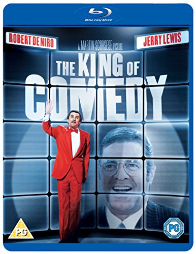 Blu-ray cover for The King of Comedy featuring Robert De Niro and Jerry Lewis.