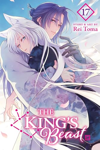 Manga cover featuring a man with purple hair embracing a woman with animal ears.