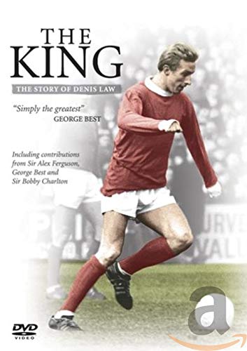 DVD cover for "The King: The Story Of Denis Law" featuring a soccer player.