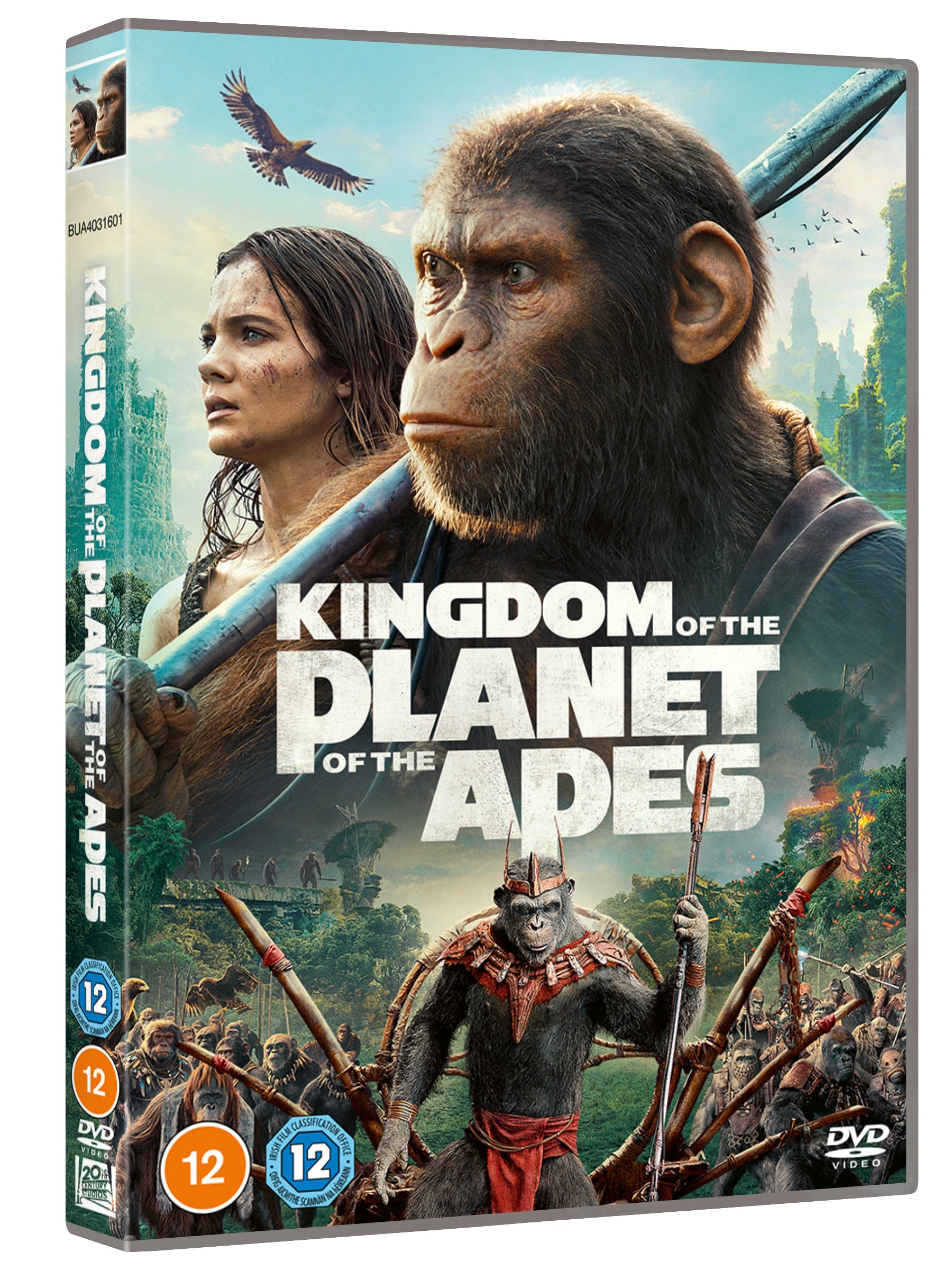 White text on a black background reading Kingdom of the Planet of the Apes.