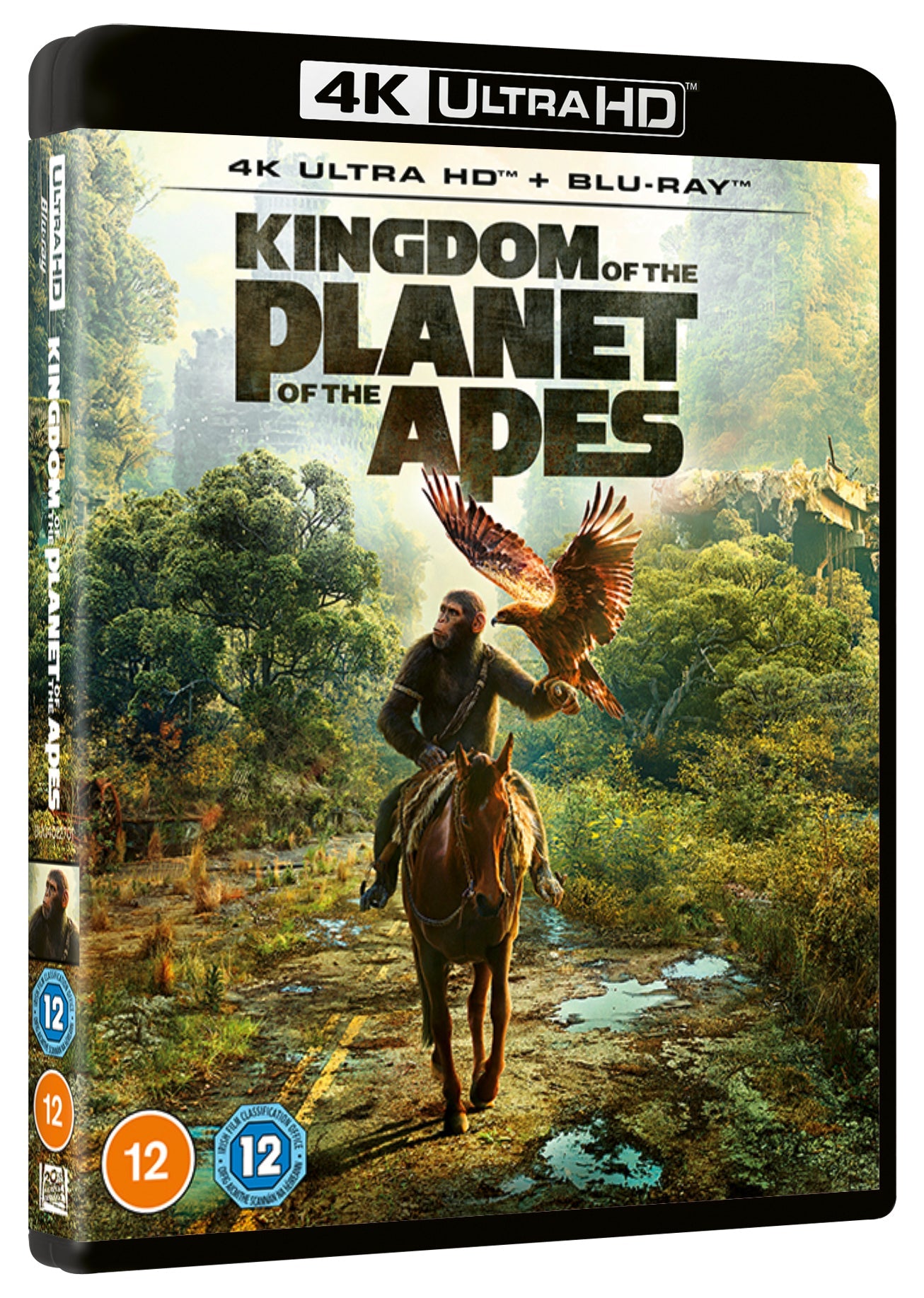 Blu-ray cover for "Kingdom of the Planet of the Apes" in white text.