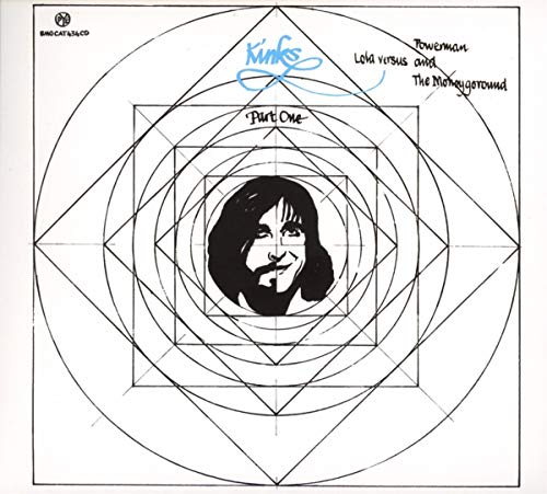 CD with booklet and cover featuring The Kinks band members and geometric design.