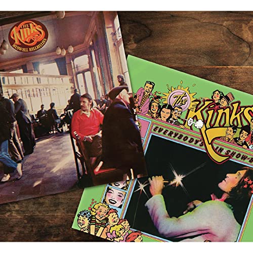 CDs by The Kinks with album covers depicting people and scenes.