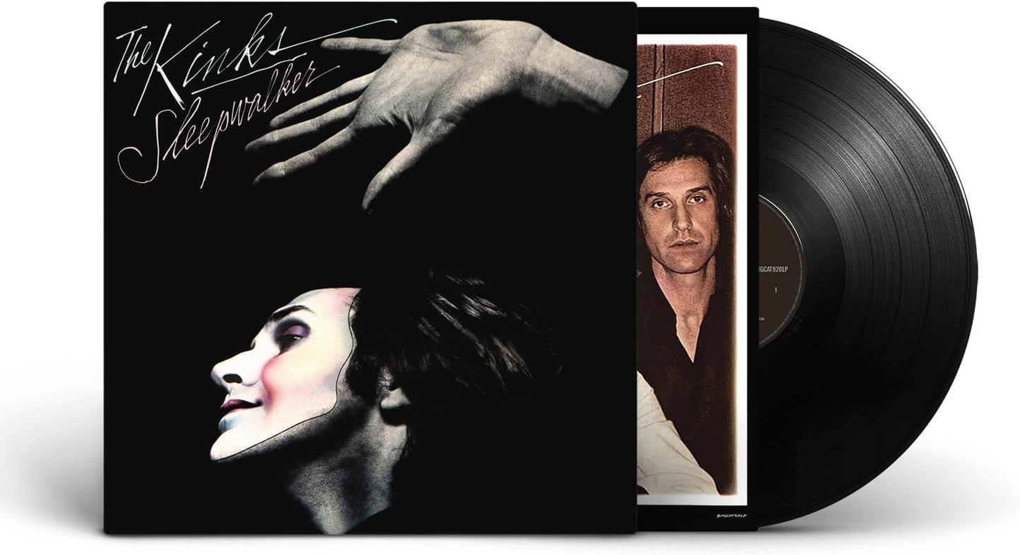 The Kinks Sleepwalker vinyl record album cover with a black vinyl disc.