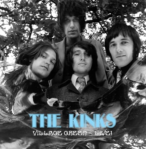 Black and white photo of The Kinks band members, album cover.