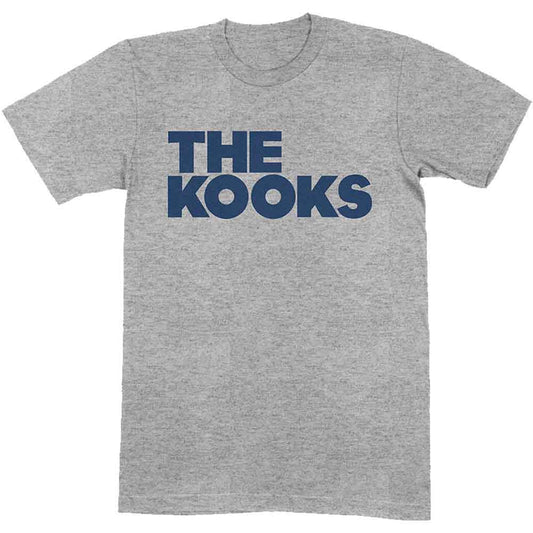 Man wearing a navy blue t-shirt with "THE KOOKS" in yellow.