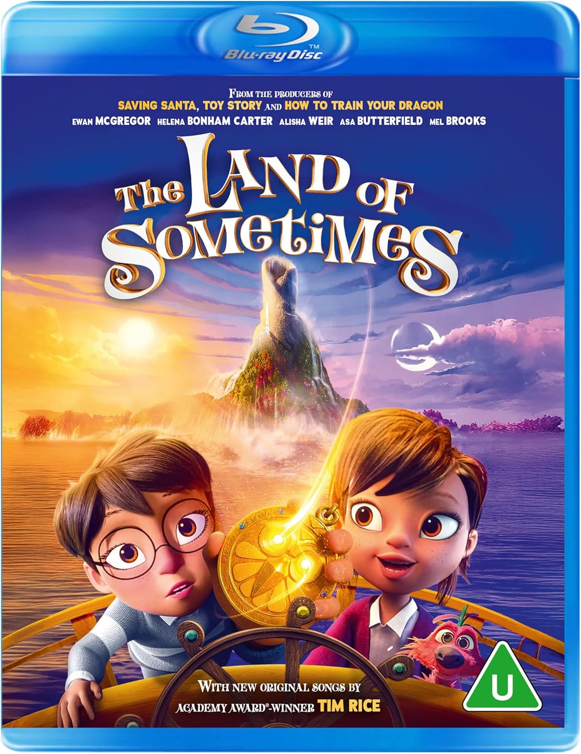 The Land of Sometimes" Blu-ray cover featuring two children in a boat.