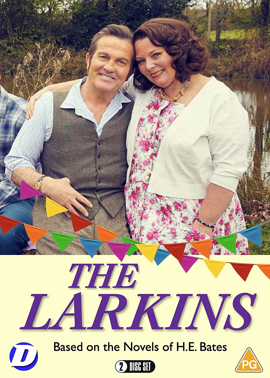 DVD cover for "The Larkins" featuring a man and woman embracing outdoors.