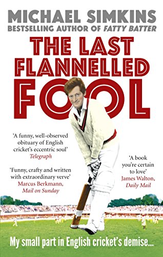 Book cover: cricketer in white uniform, red text, and cricket field background.