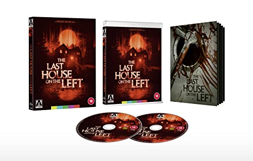 The Last House on the Left Blu-ray set with cases, booklet, and two discs.