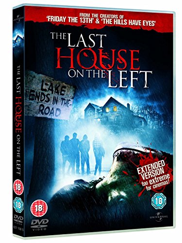 DVD cover for The Last House on the Left featuring a house and figures.
