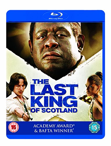Blu-ray cover for The Last King of Scotland featuring Forest Whitaker and James McAvoy.