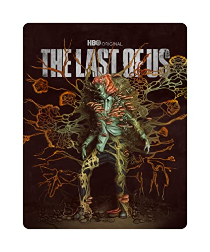 The Last of Us Blu-ray cover featuring a human figure covered in fungal growth.