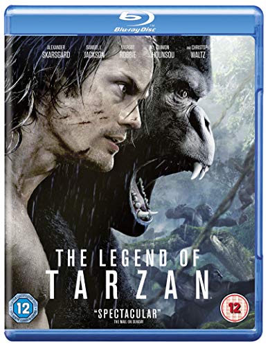 The Legend of Tarzan" Blu-ray cover featuring Tarzan and a gorilla.