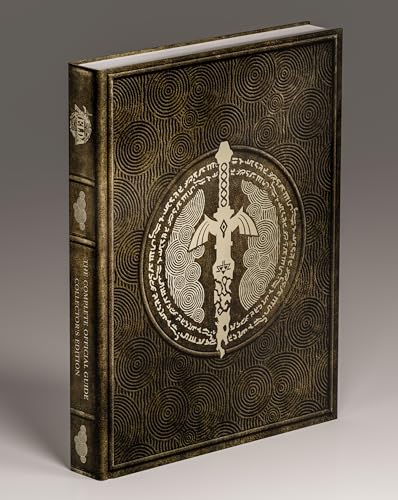 Gold-embossed Zelda: Tears of the Kingdom collector’s edition guide book.