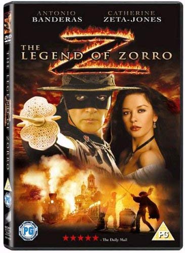 DVD cover for "The Legend of Zorro" featuring Zorro and Elena.