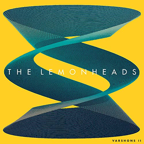 Album cover with a teal abstract spiral on a yellow background and white text.