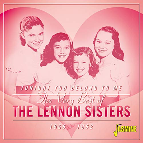 CD cover featuring four smiling young women, The Lennon Sisters, in front of hearts.