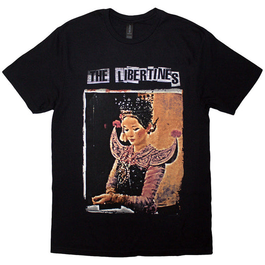 Black unisex t-shirt featuring The Libertines Distant Culture graphic print on the chest.