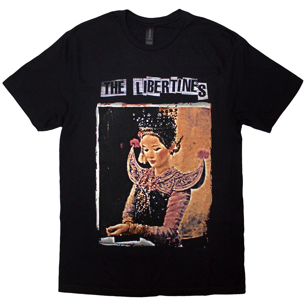 Black unisex t-shirt featuring The Libertines Distant Culture graphic print on the chest.