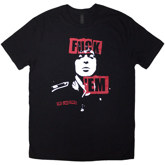 Black unisex t-shirt featuring the slogan Fuck 'Em in white text.