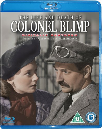 Blu-ray cover for The Life and Death of Colonel Blimp featuring two actors.