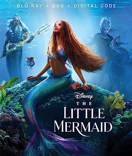 The Little Mermaid Blu-ray cover featuring Halle Bailey as Ariel.
