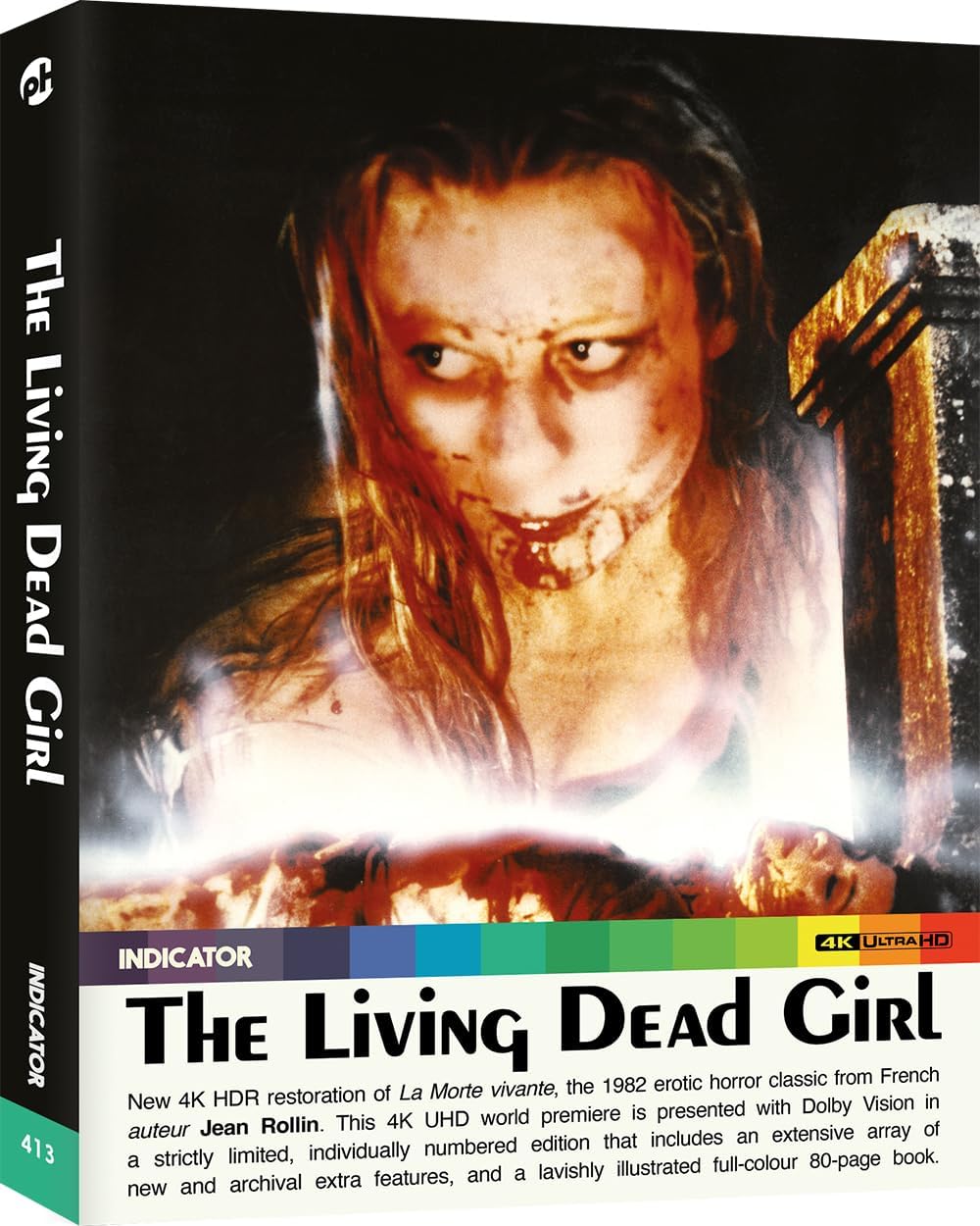 4Boutique 4K UHD Blu-ray cover featuring a pale, blood-stained woman's face.