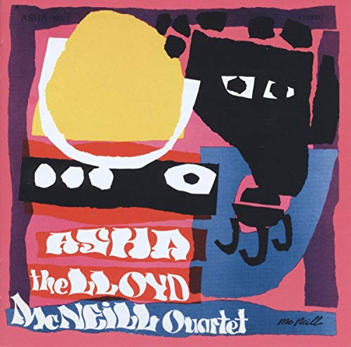 CD cover for "Asha" by The Lloyd McNeill Quartet, abstract art.