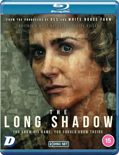 Blu-ray cover for "The Long Shadow" featuring a woman’s concerned face.