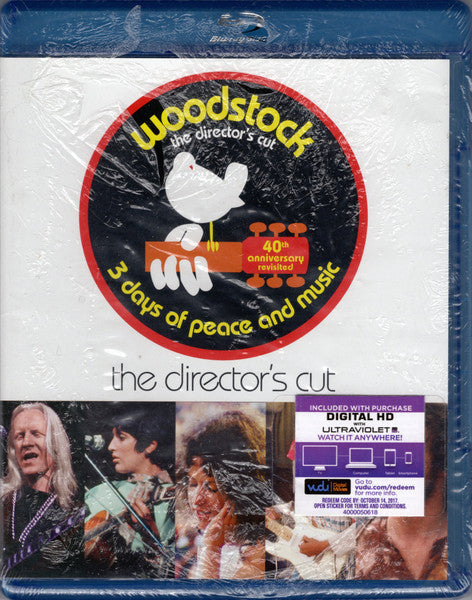 The Longest Day" Blu-ray cover with Woodstock imagery and film stills.