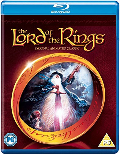 Blu-ray cover for “The Lord Of The Rings” animated classic, featuring a golden ring.