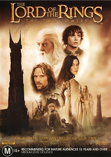 DVD cover for “The Lord of the Rings: The Two Towers” film.