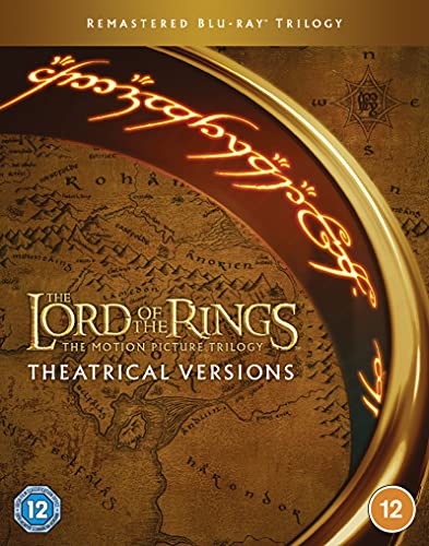 Blu-ray cover for "The Lord Of The Rings" trilogy, featuring a map.