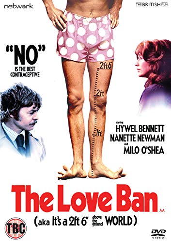 DVD cover for "The Love Ban" featuring man in pink polka-dot shorts.