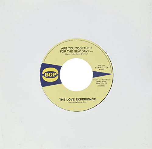 Yellow vinyl record label with black text: “Are You Together for the New Day”.
